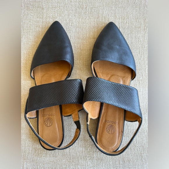 COCLICO Shoes - Coclico Driggs Flat Black Leather - Size 39/8.5